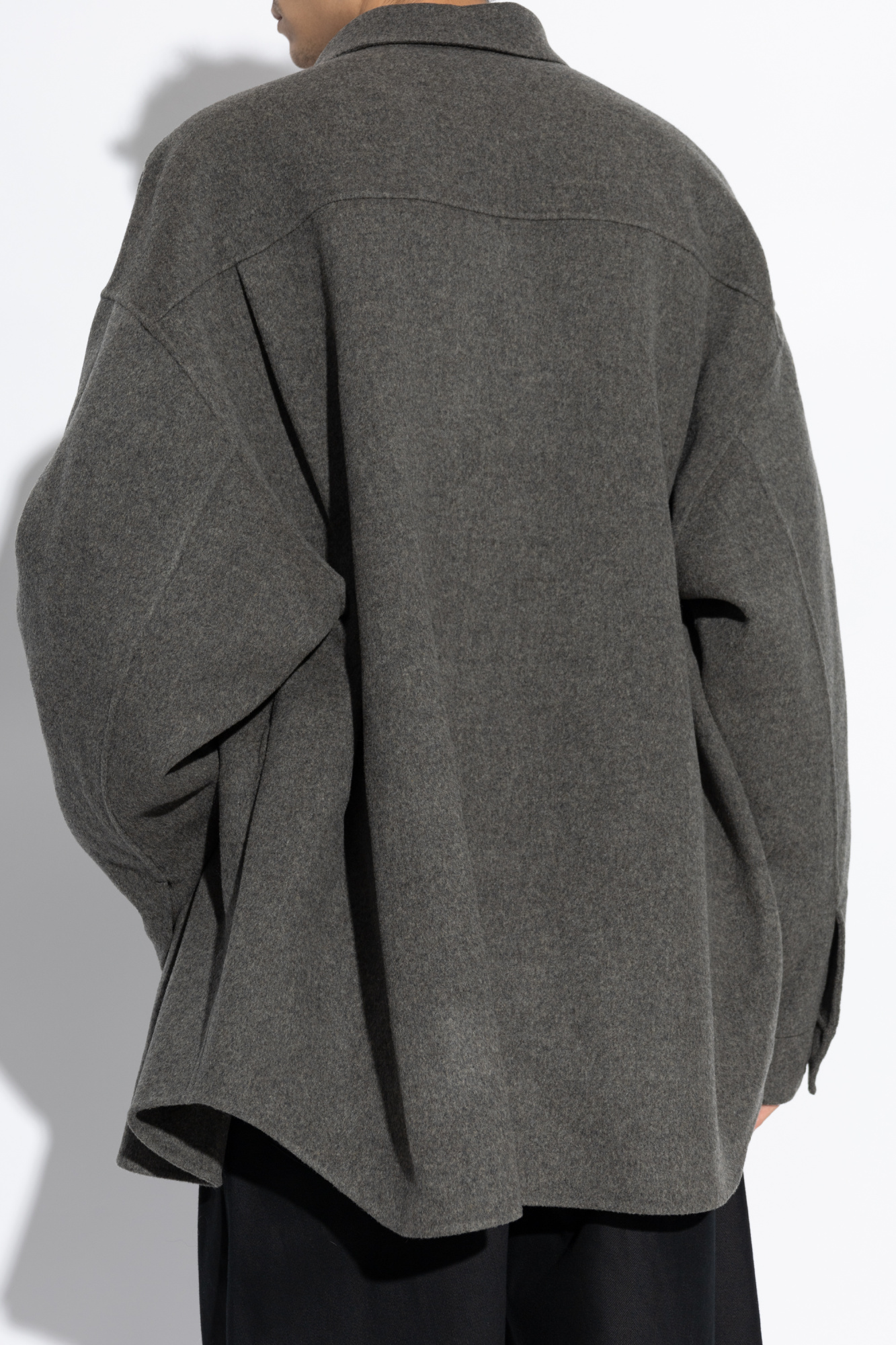 SchaferandweinerShops GB - Grey Wool Jacket Acne Studios